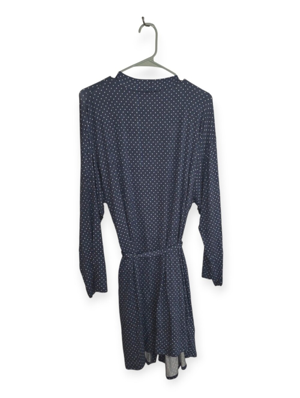 Joyspun Maternity Blue And Cream Polka Dot Robe — L/XL - Picture 4 of 4